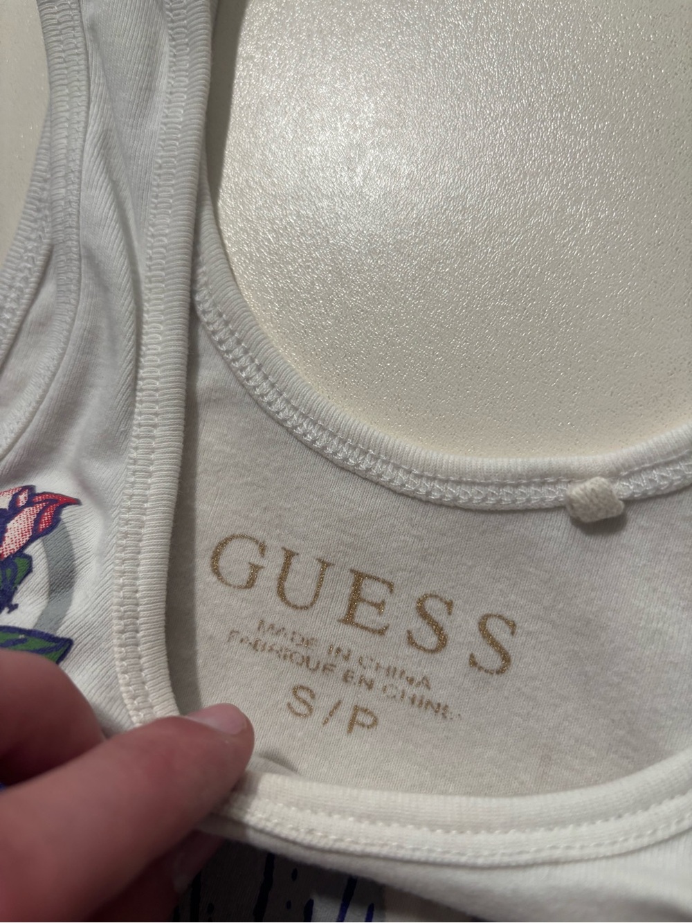2000s Y2K women’s guess tank top shirt heart with wings - Picture 7 of 10